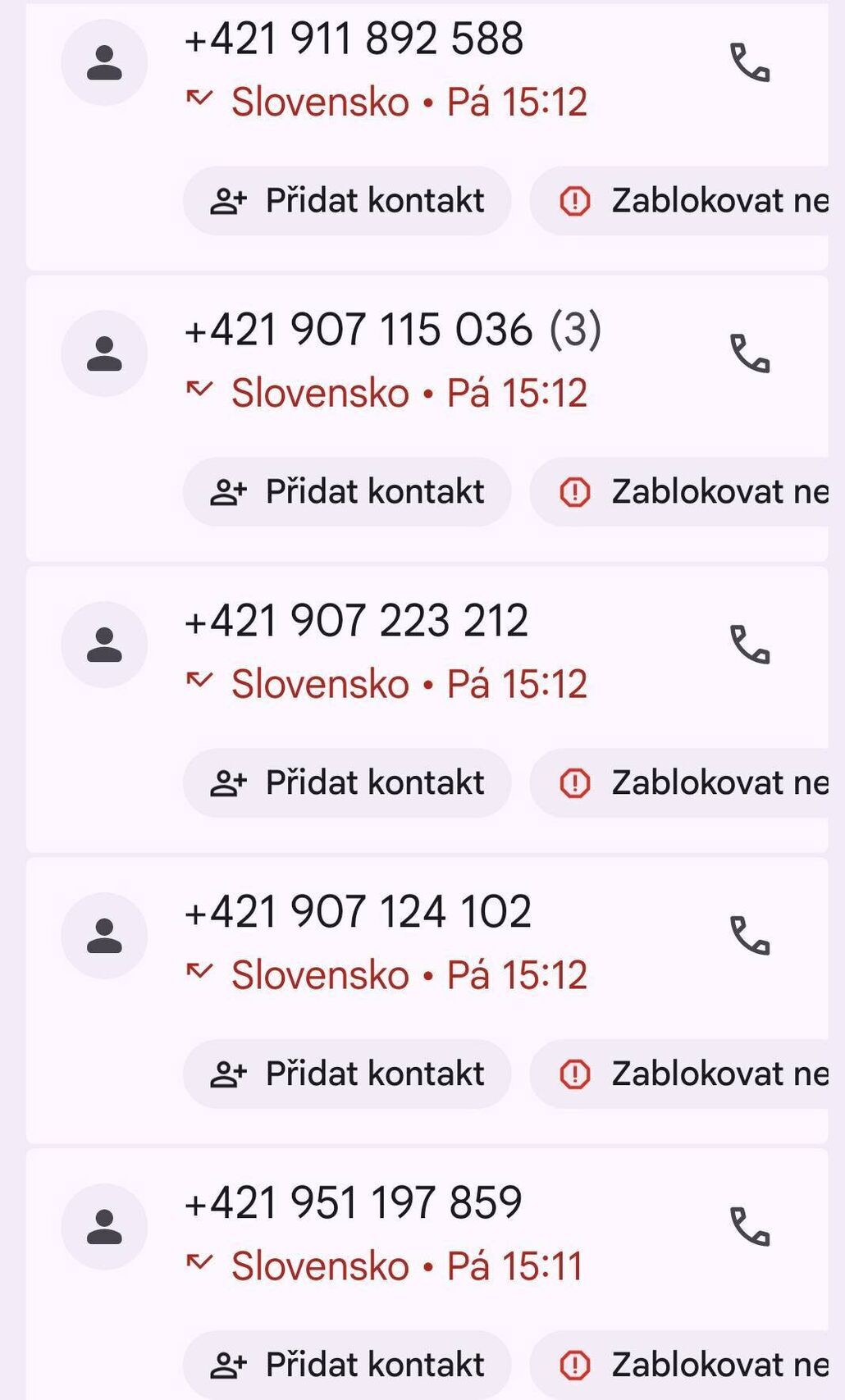 Podvodná telefonní čísla