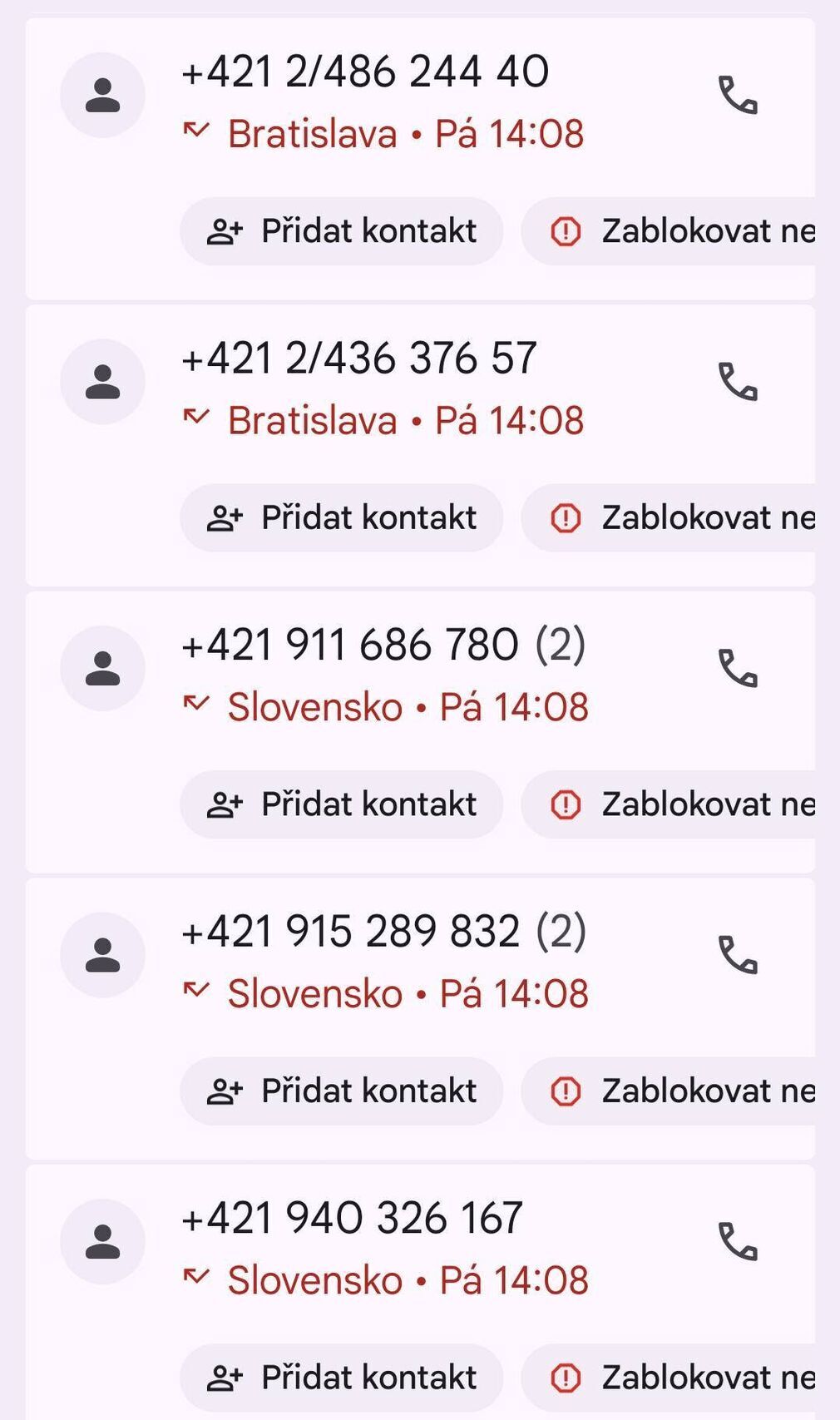 Podvodná telefonní čísla