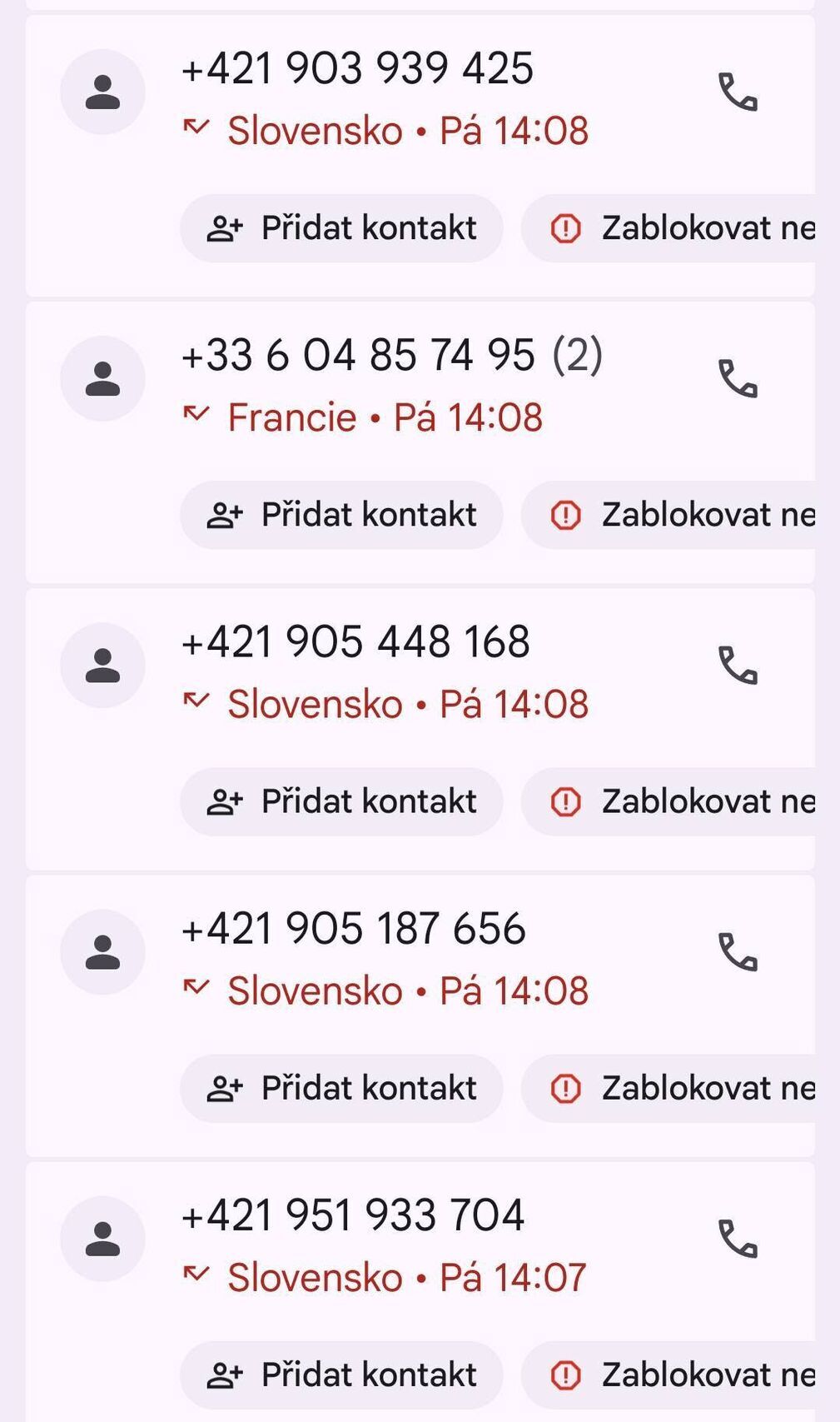 Podvodná telefonní čísla