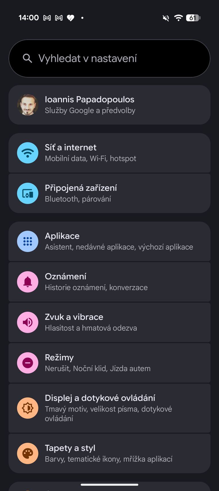 Pohybová asistence Android 17
