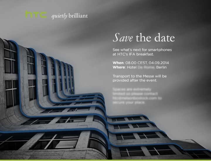Pozvánka HTC na IFA 2014
