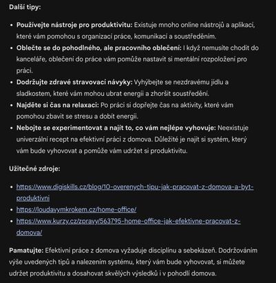 Práce z domova podle Gemini