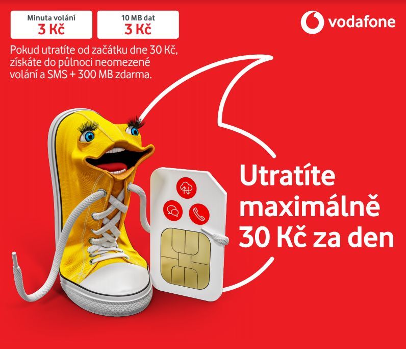 Předplacenka Vodafone 30 Kč