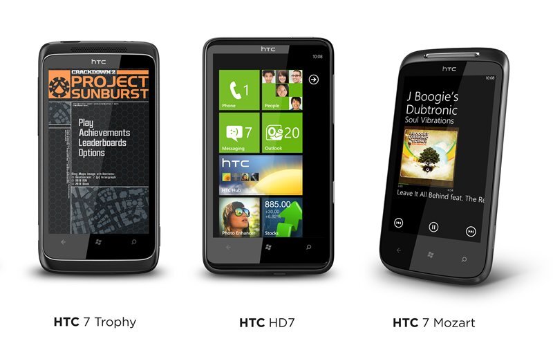 Přehled HTC telfonů s WP7