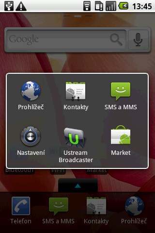 Přehled naposledy používaných aplikací