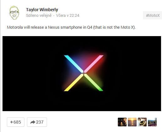 Příspěvek Tylera Wimberleyho o Nexusu od Motoroly