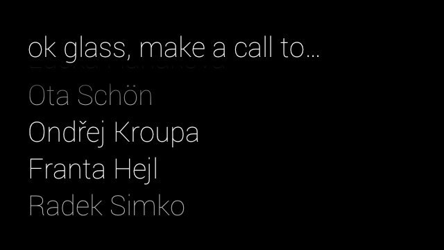 Prostředí Google Glass