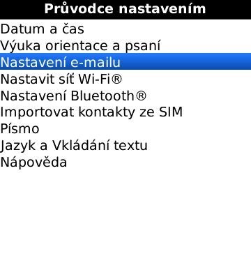 Průvodce nastavením