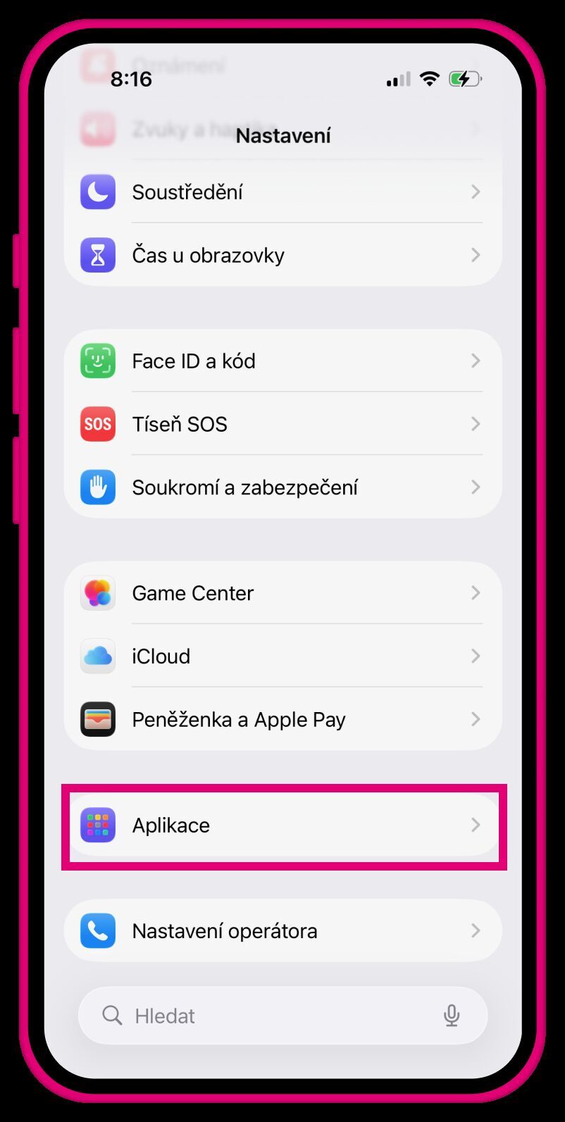 RCS zprávy na iPhonu