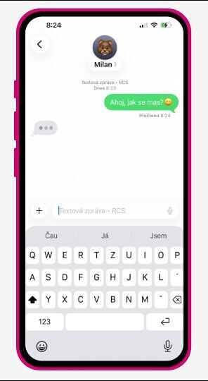 RCS zprávy na iPhonu