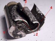 Rozebraná Ni-Cd baterie