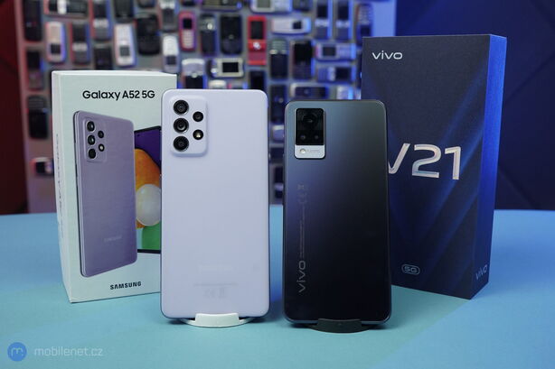 Samsung Galaxy A52 5G a Vivo V21 5G