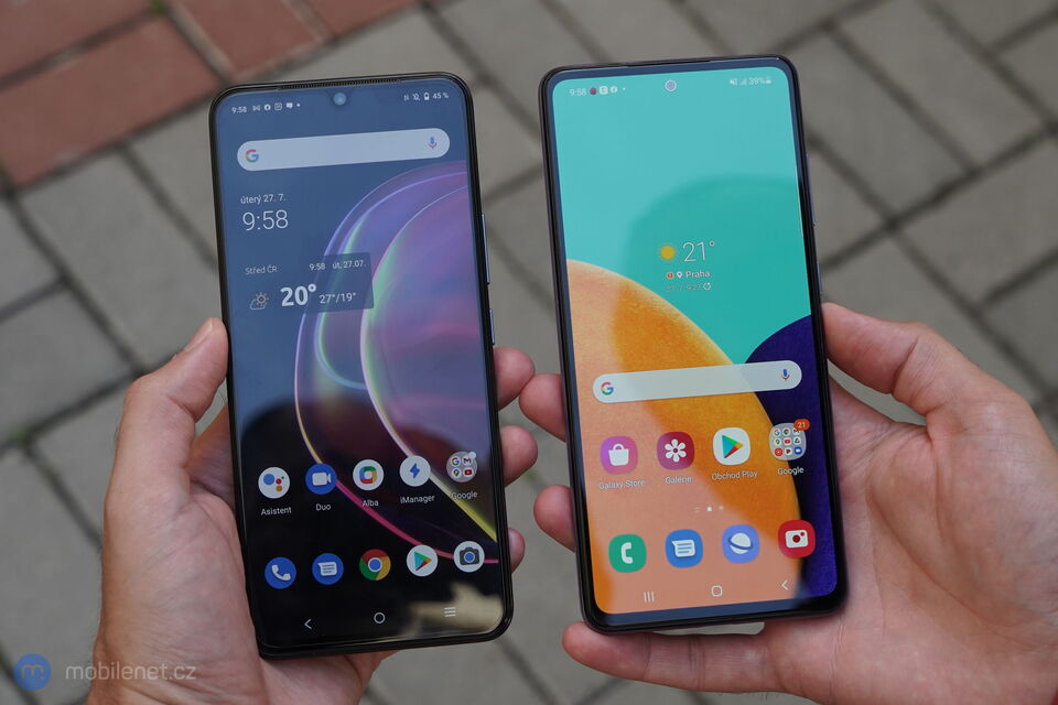 Samsung Galaxy A52 5G a Vivo V21 5G