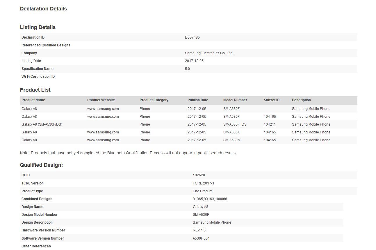 Samsung Galaxy A8 - Bluetooth