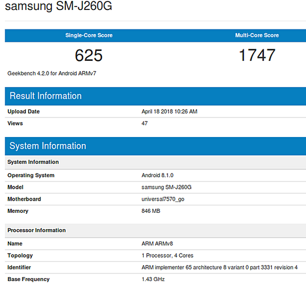Samsung Galaxy J2 Core