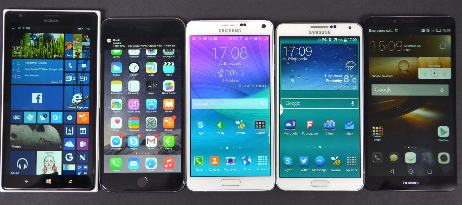 Samsung Galaxy Note 4 - srovnání s tabletofony