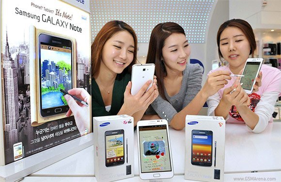 Samsung Galaxy Note v bílé verzi