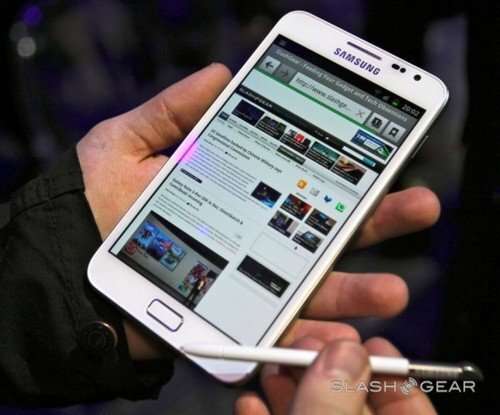 Samsung Galaxy Note v bílé verzi