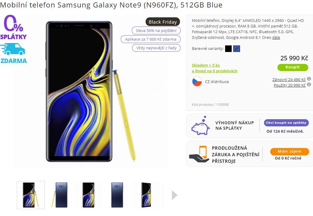 Samsung Galaxy Note9, 512GB Blue