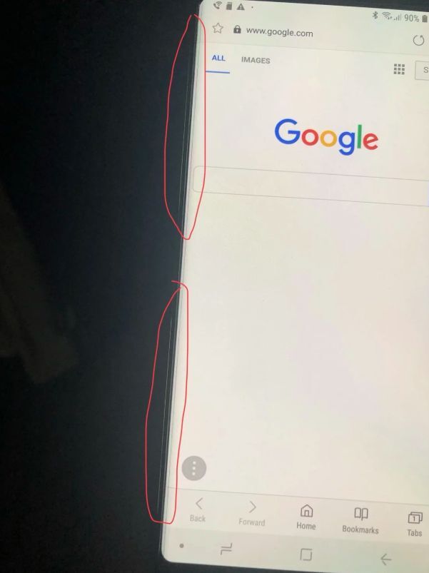 Samsung Galaxy Note9 Light Leak
