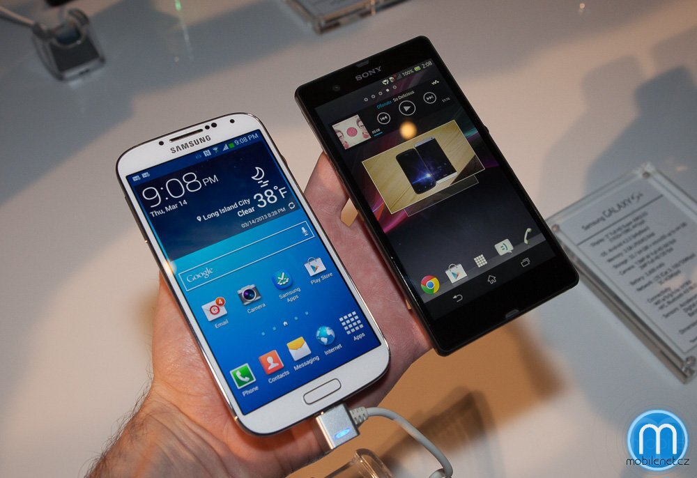 Samsung Galaxy S 4 a Sony Xperia Z