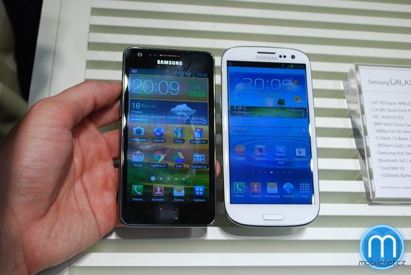 Samsung Galaxy S III a Galaxy SII