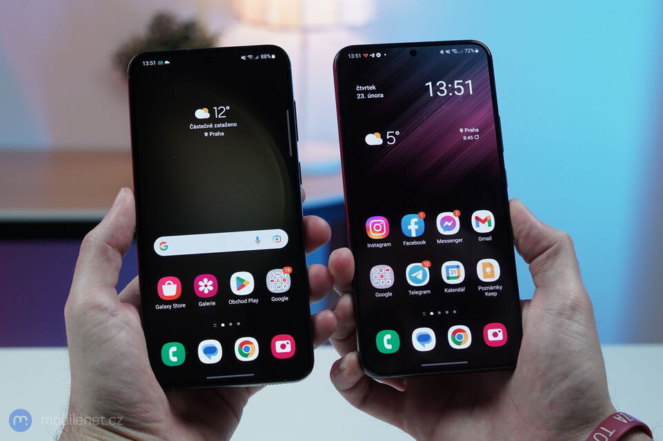 Samsung Galaxy S23+ a Galaxy S22+