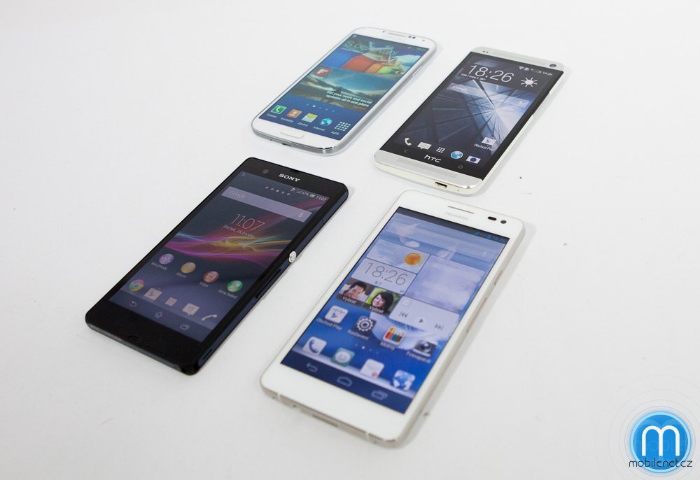 Samsung Galaxy S4, HTC One, Sony Xperia Z, Huawei Ascend D2