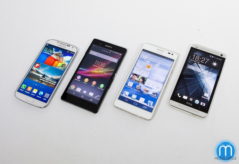 Samsung Galaxy S4, HTC One, Sony Xperia Z, Huawei Ascend D2