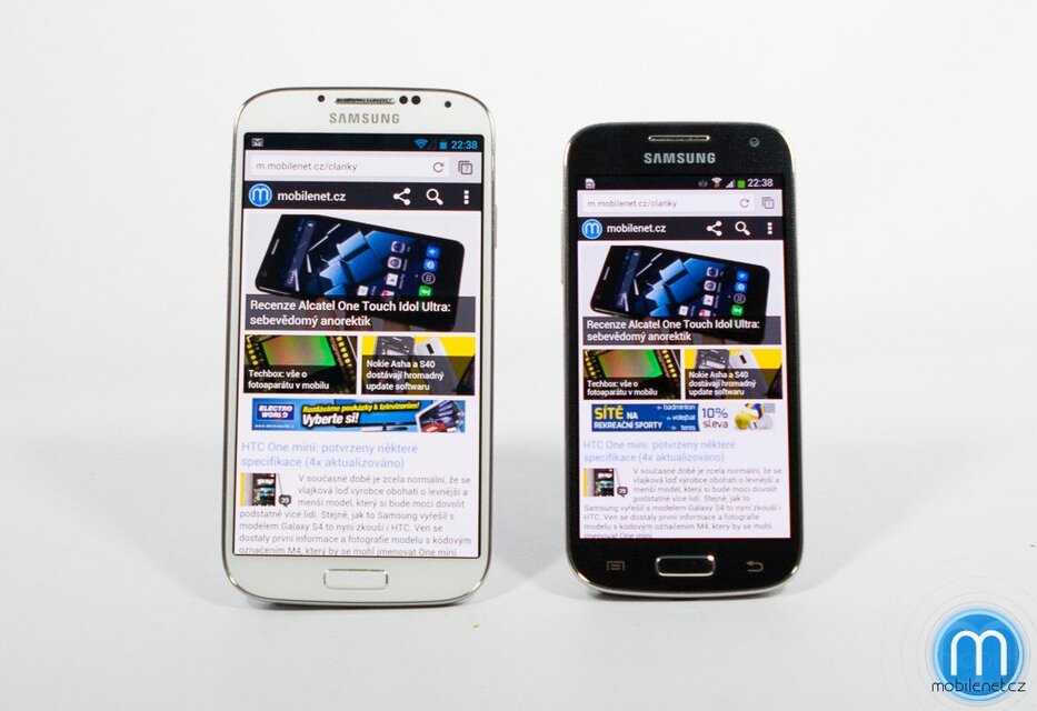 Samsung Galaxy S4 mini a Galaxy S4