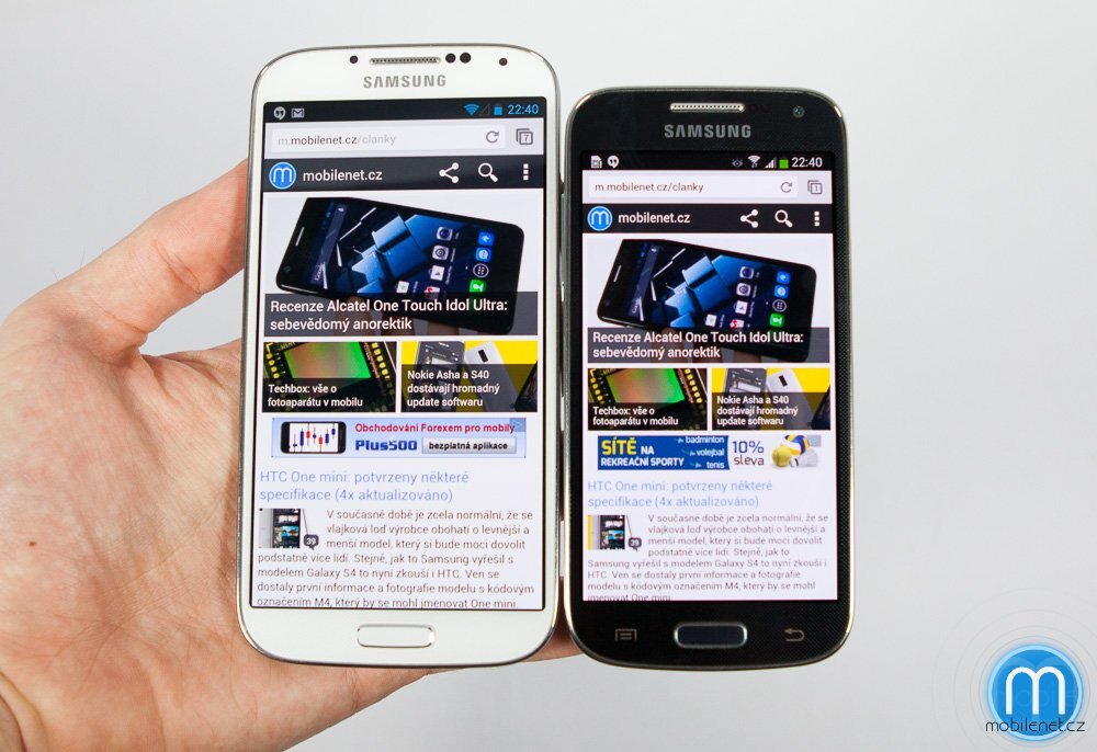 Samsung Galaxy S4 mini a Galaxy S4