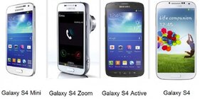 Samsung Galaxy S4 Mini, S4 Zoom, S4 Active a S4