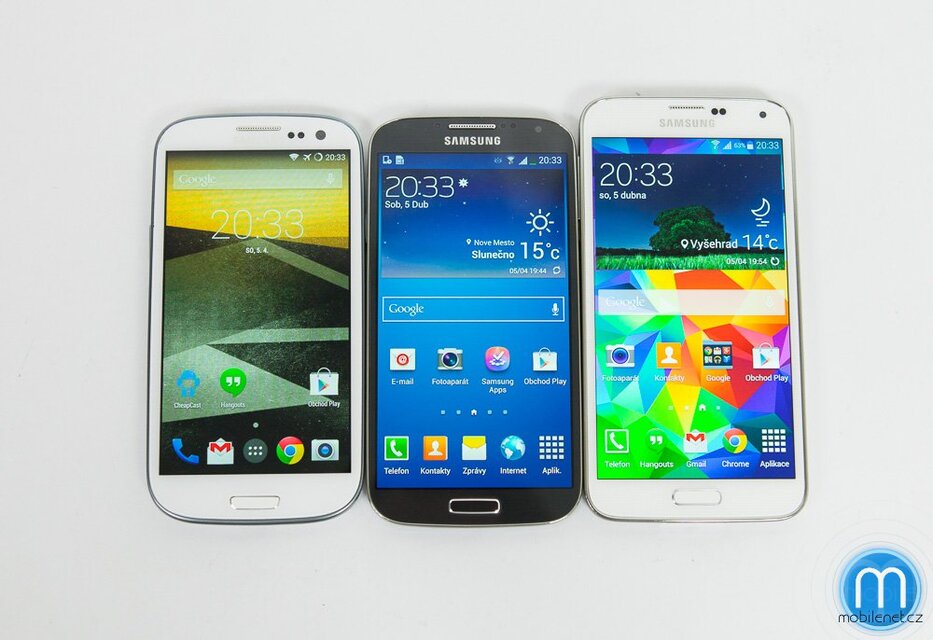 Samsung Galaxy S5 vs. Galaxy S4 vs. Galaxy S III