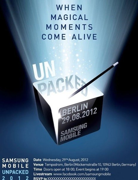 Samsung Mobile Unpacked 29. 8. 2012