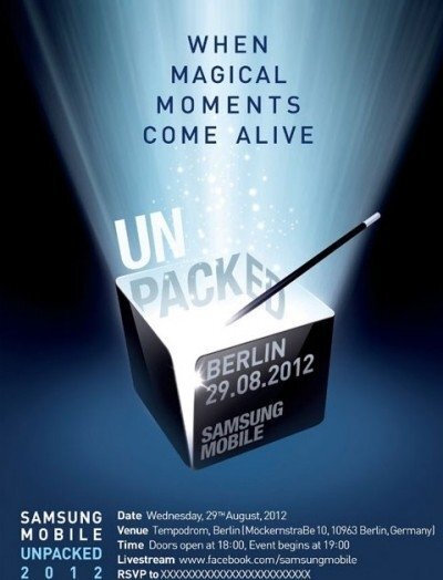 Samsung Mobile Unpacked 29. 8. 2012