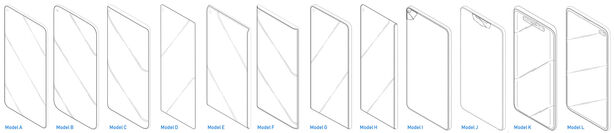 Samsung patent druhy výřezů