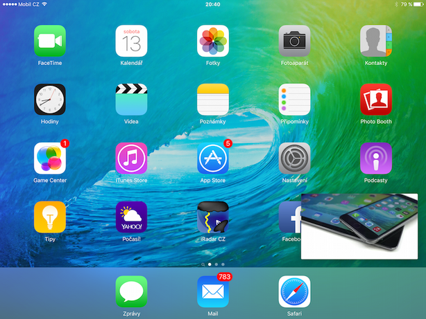 Screen iOS 9 iPad