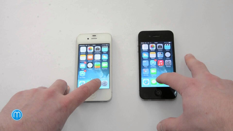 Srovnání iOS 7 a iOS 7.1 na iPhone 4 – videosrovnání