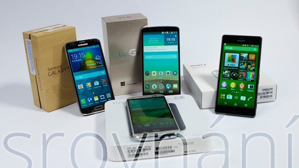 HTC One M8, LG G3, Samsung Galaxy S5 a Sony Xperia Z3 – srovnání
