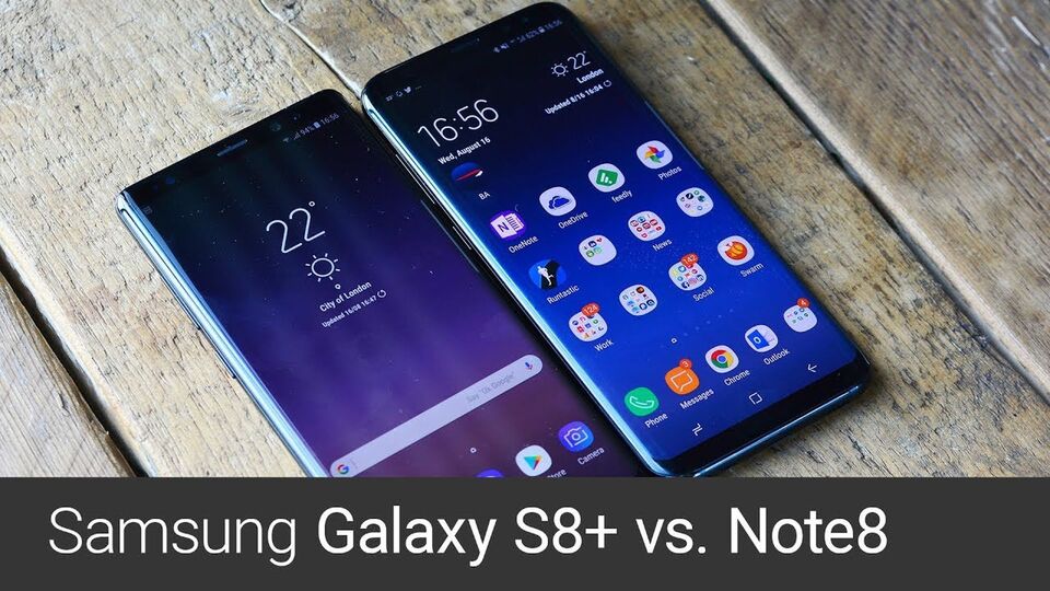 Samsung Galaxy S8+ a Galaxy Note8 – srovnání