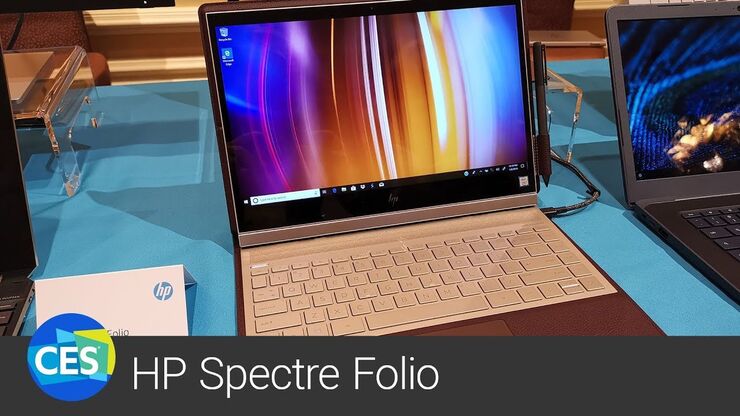 Luxusní HP Spectre Folio v Bordeaux variantě živě z CES 2019