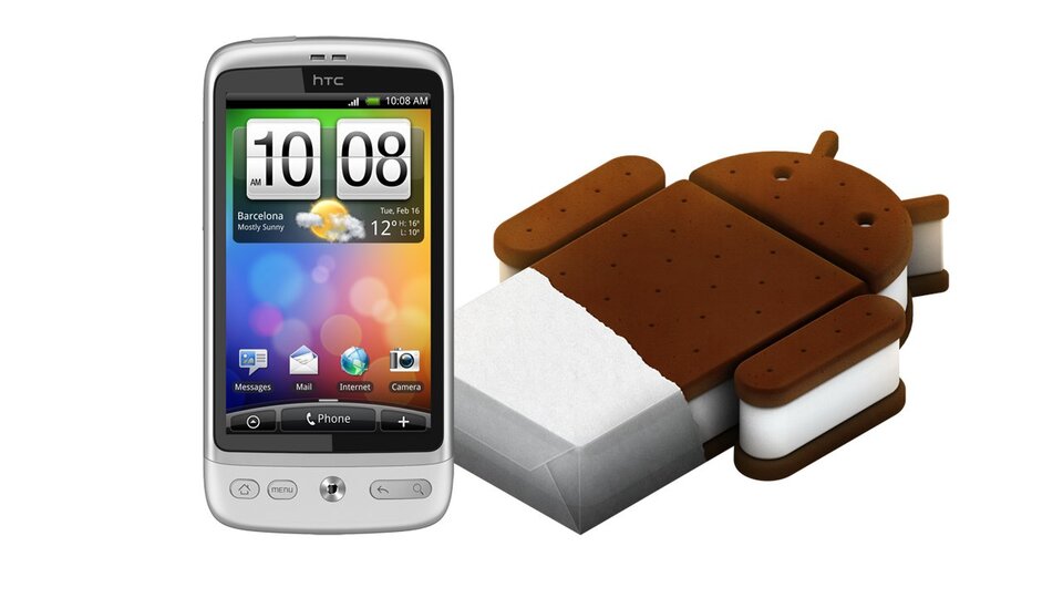 HTC Desire a Android 4.0 Ice Cream Sandwich