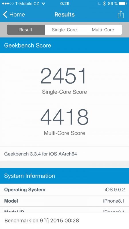 screenshot Apple iPhone 6s