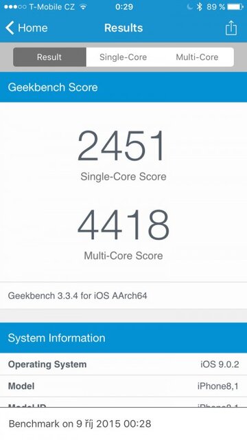 screenshot Apple iPhone 6s