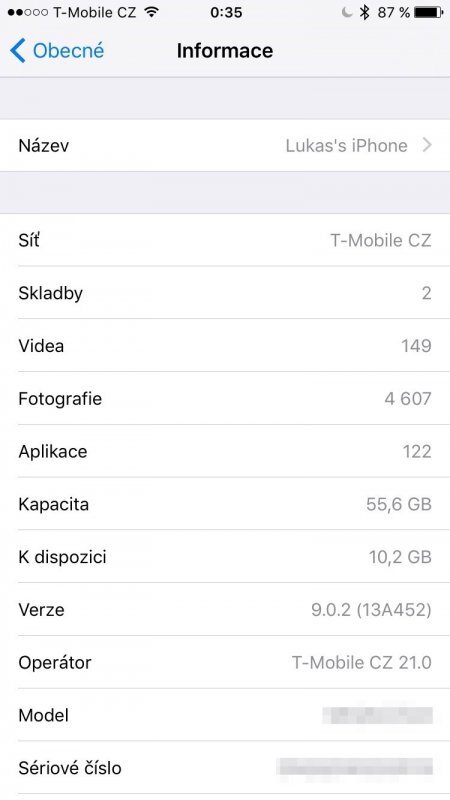 screenshot Apple iPhone 6s