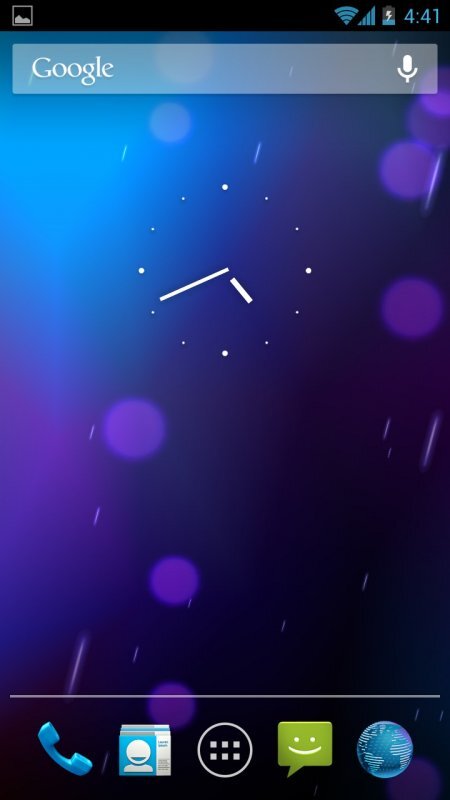 Screenshot domovské obrazovky