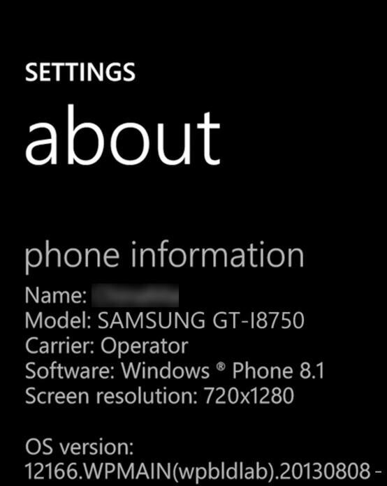 Screenshot Samsungu s WP 8.1