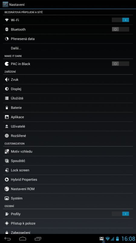 Screenshot z PAC MAN ROM