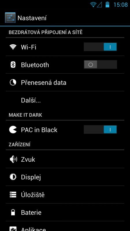 Screenshot z PAC MAN ROM
