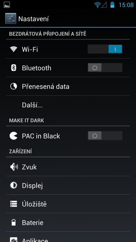Screenshot z PAC MAN ROM